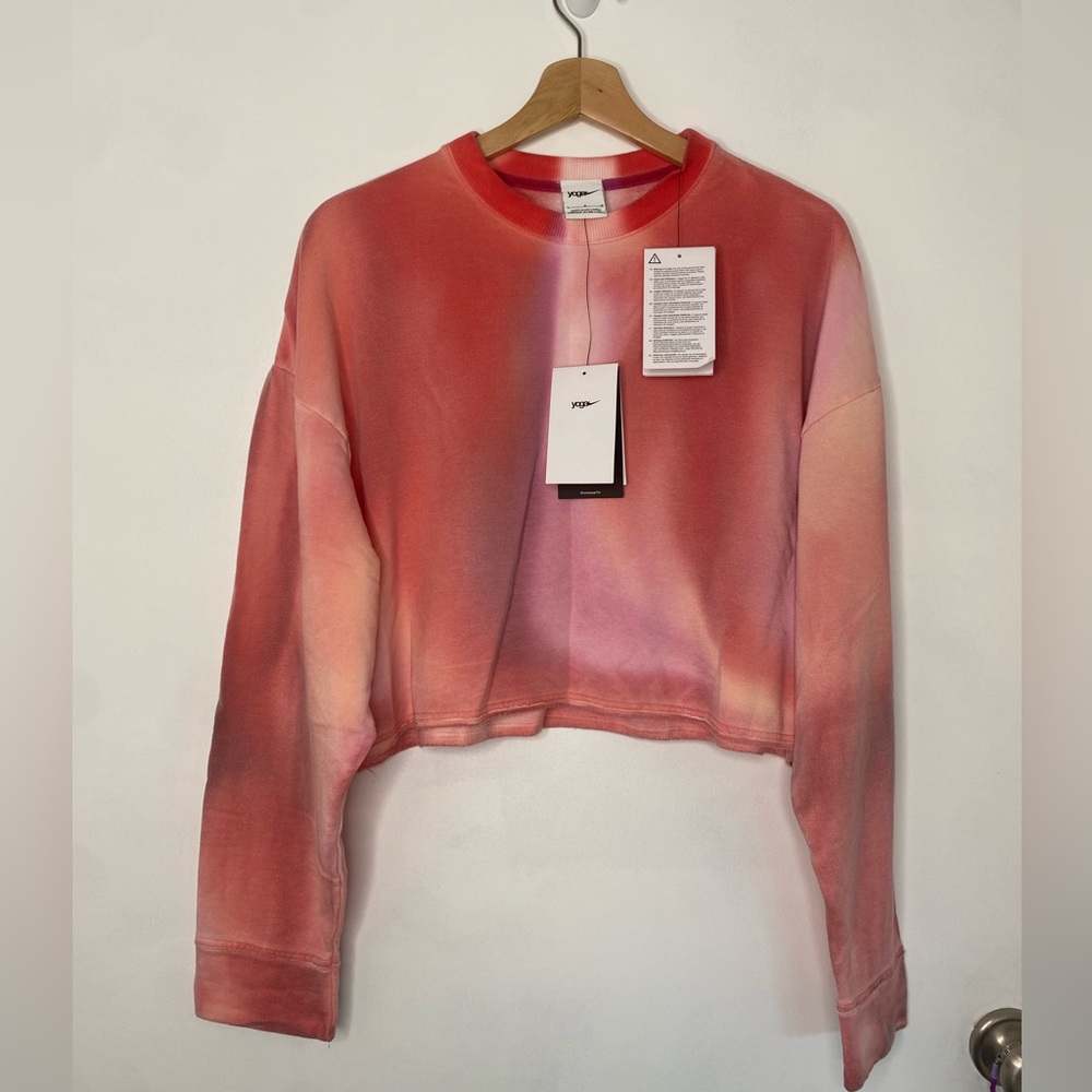NWT Nike Yoga Crop Tie-Dye Sweatshirt, Size L